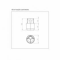 15 kits pé 60 redondo cantoneira com 08 unidades - kitpe