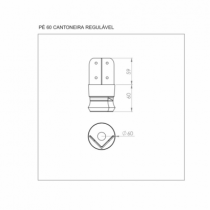 18 kits pé 60 redondo regulável com 08 unidades - kitpe