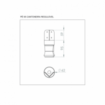 15 kits pé 95 redondo regulável com 08 unidades - kitpe